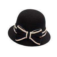 Womens Bucket Cap Cotton Female Bow Tie Vintage Elegant Fishing Caps Flower Printed Autumn Spring