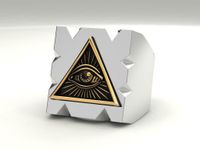 Wholesale Men s Stainless Steel Masonic Ring Triangle Sun Devil Eyes Ring Mens Punk Freemason Totem Jewelry Size