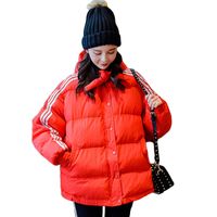Wholesale Harajuku Style Winter Jacket Women New Student Hooded Cotton Padded Short Bread Coat Loose BF Wind Oversize Outerwear