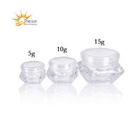 Wholesale 5g g g empty cosmetic bottle sample skin care cream jar pot diamond shape cosmetics packing container