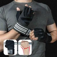 Wholesale Fitness Gloves Men Women Pair Weight Lifting Gloves Belt Breathable Gym Sports Heavyweight Body Building Training Gloves S M L