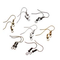 Wholesale 100 bag Earring Hooks Sliver Gold Color Metal Brass Type for Jewelry Maing DIY ZYG
