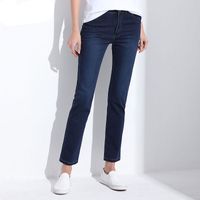 Wholesale Women Jeans Large Plus Size High Waist Spring Blue Elastic Long Skinny Slim Jeans Trousers For Women Size
