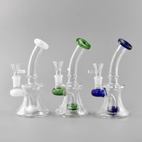 Wholesale Blue green black white Glass Bongs Oil Rigs With Free Glass Bowls mm Female Heady Beaker Dab Rigs Water Pipes