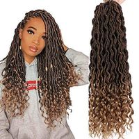 Dorsanee Goddess Faux Locs Hakeln Haar Zopfe Wellenformige Synthetische Flechten Haar Tiefe Welle Lockige Enden Loc Haarverlangerung New Style Fashion