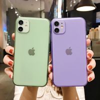 Wholesale Transparent TPU Frosted Color Soft Phone Case For iPhone Pro X XR XS Max Plus SE Back Bumper Protective Cover Case
