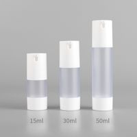Wholesale 15ml ml ml Airless Bottle Essence Vacuum Pump Frosted White Refillable Bottles Liquid Makeup Container Tools