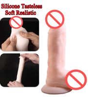 Wholesale Latest Super Realistic Soft Dildos Suction Cup Female Masturbator Artificial Penis Big Dick For Women Adult Masturbation Erotic Sex Toy