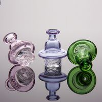 Wholesale Cyclone Riptide Carb Cap Spinning Glass Cap For mm flat top banger Dome with spinning air hole Terp Pearl Quartz Banger Nail