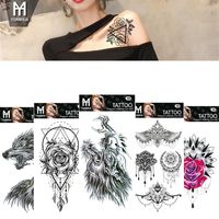 Autocollants Imperméables Tatouage Temporaire Totem Fleur Faux Tattoo Flash Body Tattoo Art Outil Main Pied Pour Fille Femmes Hommes Rra1409