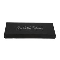 Wholesale 1PC Black Collection Wine Glass Charms Gift Boxes Display x8x2cm