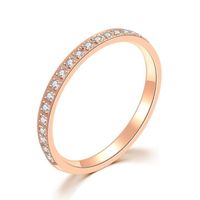 Wholesale Fashion L Surgical Grade Stainless Steel Wedding Ring With CZ Inlay Imitation Diamond Engagement Ring Fashion Zirconia Women Ring