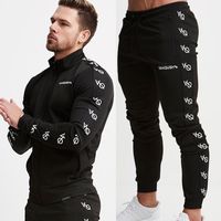 TUTA FITNESS UOMO GIACCA A CERNIERA CON CAPPUCCIO E PANTALONE SPORT PALESTRA