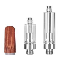 Wholesale Wood Tip Dabwoods Carts TH205 Vape Ceramic E Cigarette Oil Vape Tanks Dab Pen Wax Vaporizer For Thread Battery