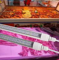 Wholesale waterproof IP65 Led Tube Light Red white Color ft w ft w ft w double line LED Tubes for Fresh Cooked Meat cooler
