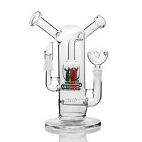 Wholesale 12 Inchs Double Thick Beaker Glasses Bongs Hookahs Two Function Glass Water Pipes Recycler Oil Rigs Downstem Perc Big Unique Bong With mm