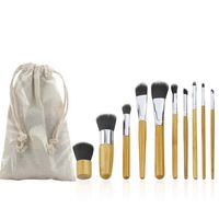 Wholesale Bamboo Handle Makeup Brushes Set Professional Cosmetics Brush kits Foundation Eyeshadow Brushes Kit Make Up Tools set