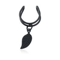 Wholesale Ear Cuff Earrings Leaves Jewelry Non piercing Clip On Earrings Triangle Cartilage Clip Diy Settings Black Color