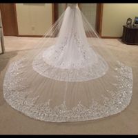 Wholesale Bling Bling Crystal Beading Lace T Bridal Wedding Veils Cathedral Length m Long Bridal Veils With Comb Customized