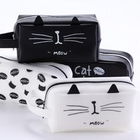 Wholesale Jelly Glue Cartoon Cat Pen Bag The Kingdom Of Zipper High Capacity Cases Bags Office School Supplies HA707
