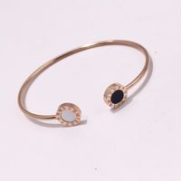 Wholesale Queen Lotus New Stainless Steel Women Bracelet Charm For Gift Black and White Shell Rose Gold Gold Plated
