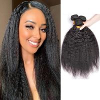 Wholesale Brazilian Virgin Yaki Straight Human Hair Weaves Lace Closure Bundles Peruvian Kinky Straight Human Hair Extension