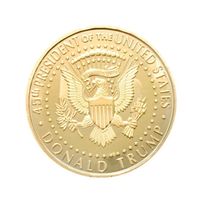 Wholesale Donald Trump Commemorative Coin Metal US President Collection Eagle Coins America National Flag Souvenir EDC Badge Craft Gold Color yn C1