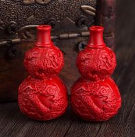 Wholesale Factory direct cinnabar diy jewelry Hand carved dragon gourd pendant back cloud Beaded bracelet accessories Xingyue