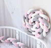 Wholesale Knotted Braid Pillow Long Cotton Knots Cushion Decorative Sofa Pillow Baby Bumper Crib Bed Protector Kids Room Decor Colors WZW YW3397