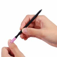 Wholesale Two Way Nail Art Cuticle Remover Scrub Polish Quartz Pusher Stick Pen Spoon Manicure Pedicure Repair Care Nail Cuticle Tool RRA942
