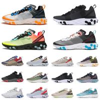 Wholesale Undercover React Element Hyper Fusion Black Red Solar Red Triple Black Mens Womens Shoes Upcoming Total Orange Moss Stylist Sneakers