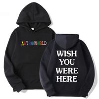Wholesale Designer Travis Scotts ASTROWORLD Hoodies Man The Embroidery Letter Print Swag WISH YOU WERE HERE Brand Hoodie Size M XXXL