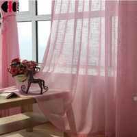 Rose Tulle Couleur Rideaux Gris Stores Jaune Mariage Drapage Cuisine Tissu Court Rideaux Rouges Pour Le Salon Wp342b