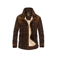 Wholesale 2018 Dropshipping Men Cotton Liner Casual Winter Jacke Men Outerwear Plaid Thick Wool Liner Autumn Winter Fleece Jacket