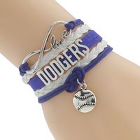 Wholesale Infinity Love baseball Sports Team Bracelet Customize Sports friendship Bracelets