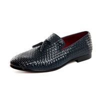 Wholesale Leather Woven Oxford Shoes For Mens Pointed Toe Dress Shoes Men Loafers Italian Formal Wedding Shoes Zapatos Hombre Casual