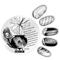 Wholesale Hehe Series Nail Template Nail Art Image Stamp Women Cartoon Pretty Cute Round Stamping Plates Manicure Template