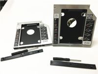 Wholesale 250set Universal Aluminum nd HDD Caddy mm SATA DVD HDD Adapter For mm SSD HDD Case Enclosure CD ROM