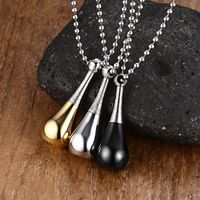Wholesale Stainless Steel Openable Cremation Funeral Jewelry Memorial Keepsake Urn Necklace Baseball Bat Shaped Cremation Urn Pendant