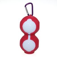 Wholesale Golf Ball Sleeve Silica Gel Double Balls Bag Outdoors Motion Storage Supplies Hook Design Pink Yellow gh C1