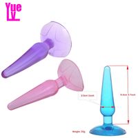 Wholesale YUELV Mini Soft Silicone Anal Sex Toys Butt Plugs Jelly Anal Plug Real Feeling Dildo Adult Sex Products For Women Men Erotic Toys