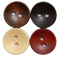 Wholesale All sizes multicolor natural Notions bowl button hole round pure wooden buttons for coat shirt bags Sewing DIY