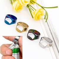 20mm Edelstahl-Finger-Ring-Flaschen-Öffner-Bier-Stab-Werkzeug-Silber ZP