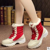 Wholesale Warm Med Plaform Boots Fashion Autumn Winter Womens Snow Boots High Top Womens Casual Shoes Comfortable