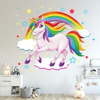 Love Unicorn Decor Wall Paper Stickers Children S Room Living Girl Bedroom Self Adhesive Wallpaper Hogar Moderno Poster House
