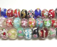 Wholesale 100pcs Mix Style Murano Lampwork Glass European Loose Beads Charm Bracelet Necklace For DIY Craft Jewelry AC21