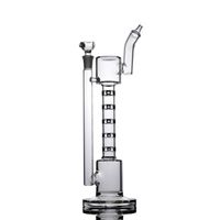 Wholesale 12 Inchs Tall Straight Tube Bong Hookahs Shisha Heady Glass Water Bongs Water Pipes Gravity Dab Rigs Bubbler With mm Joint
