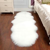 Wholesale Sheepskin Faux Fur Carpets Rugs For Home Bedroom Kids Living Room Chair Warm High Quality Non slip White Gray