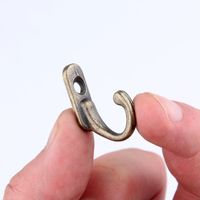 Wholesale Small Mini Alloy Clothes Hooks To Fake Something Antique Simplicity Single Row Hook Factory Direct Selling xp p1