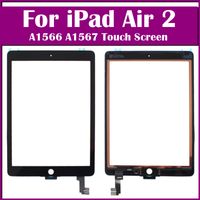 Wholesale 100 tested For ipad air touch screen glass with flex cable A1567 A1566 Free Tools with adhesive